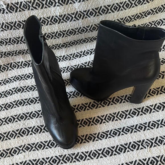 Black Leather Ankle Boots - Picture 4 of 11